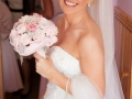 Bridal Bouquet, Bride with Pink heirloom bouquet