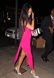 Rihanna with monochrome bag 